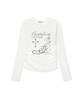 ESCAPEFROM Star Cross Print Slim Fit Shirred Long Sleeve [4 Colors]