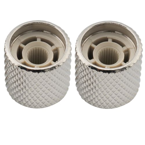 Musiclily Pro Stål Dome Knotter, 19mm, Tomme Standard, for USA Elektriske Gitarer/Basser, Nikkel (Sett med 2)