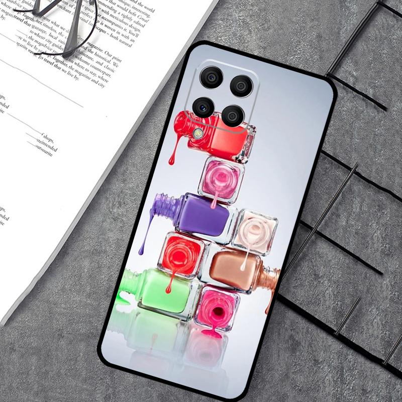 Beautiful Nail Polish Enamel Color Case For Samsung Galaxy M14 M12 M11 M13 M15 M06 M16 M36 M56 M31 M53 M32 M52 M35 M55 M34 M54
