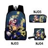 3Dsundropfnaf Backpack Student School Bag Crossbody Bag Pencil Bag Three-Piece Trend