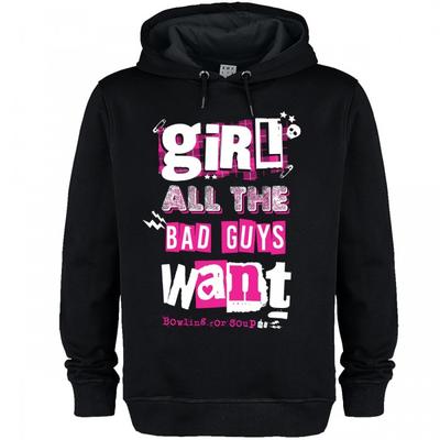 Amplified Sudadera con capucha unisex para adulto chica Todos los chicos malos quieren Bowling For Soup