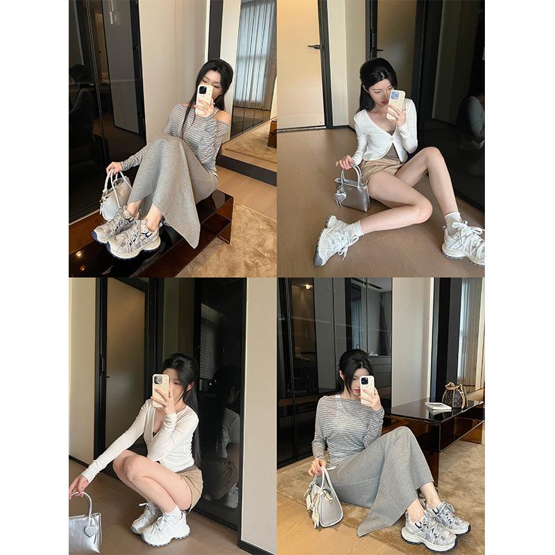 Skinny Version~ Popular Thick-soled Heightening Dad Shoes for Women In the Autumn of 2025, New Hong Kong-style Versatile Sports and Leisure Shoes
