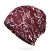 Multifunctional Turban Hats Plaid Print Casual Hedging Cap  Autumn and Winter