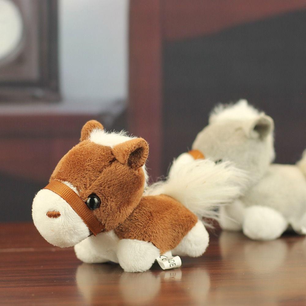 Mascot Dolls Plush Horse Keychain Mini Plush Horse Doll Pendant Zodiac Pony Figurine  Festive Decor