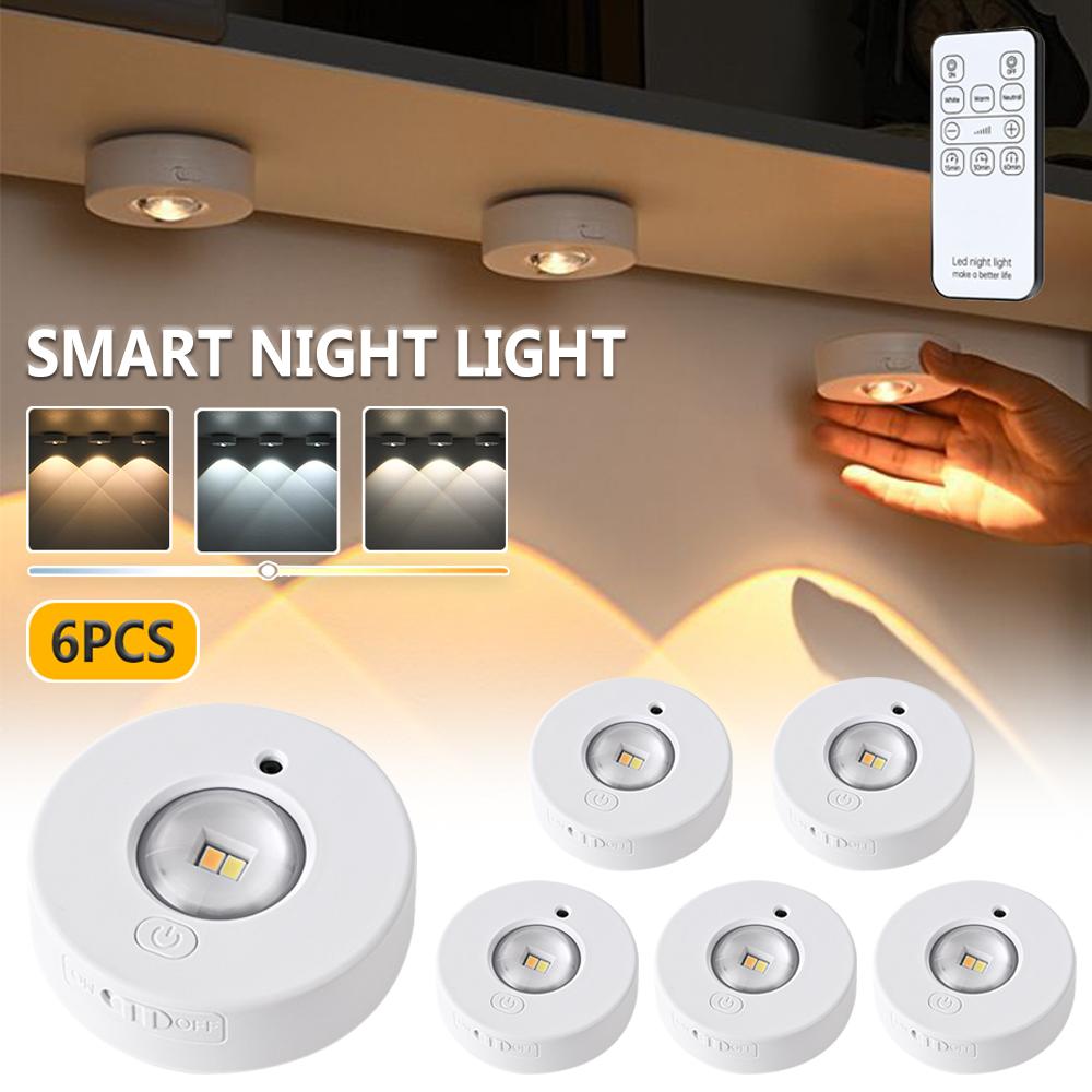 Remote Sensor Smart Night Light, Rechargeable LED, Dimmable, Magnetic Wall Light, RGB Gradient Ambient Light