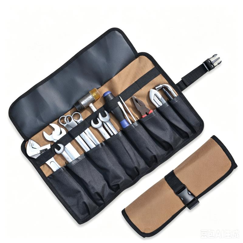 Heavy Duty Foldable Tool Roll Storage Bag Oxford Cloth Portable Wrench Pouch for Construction Worker Contractor Daily Use