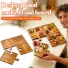 Puslespill Charcuterie Brett Sett Med 4 – Puslespillbit Charcuterie Brett Med Oppbevaringsboks, Trepuslespill Skjærebrett Med Håndtak, Ost