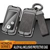 Car Metal Key Case Cover Shell Fob for Honda Fit Jazz Shuttle GP2 Spada StepWgn RG1 Freed Spike Ge6 Key Chain Accessories