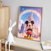 Disney 5D DIY Full Circle Diamond Painting Kit Magical Mickey Castle Rainbow Home Wall Decor Gift