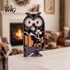 Decorative Wooden Animal Statues Multi Layer Owl Figurine, 3D Layered Crafts, Creative Wood Exquisite Crafts for Living Room Carving Ornaments