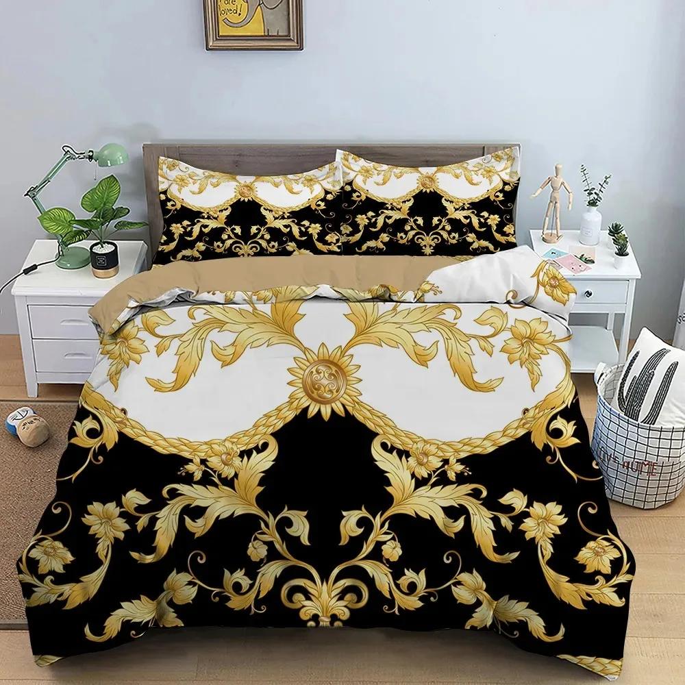 

Baroque Modern Art 3D Golden Lion Comfortable Duvet Quilt Cover Pillowcase Bedding Set Children Bedroom Decoration Home Textile 70x133cm