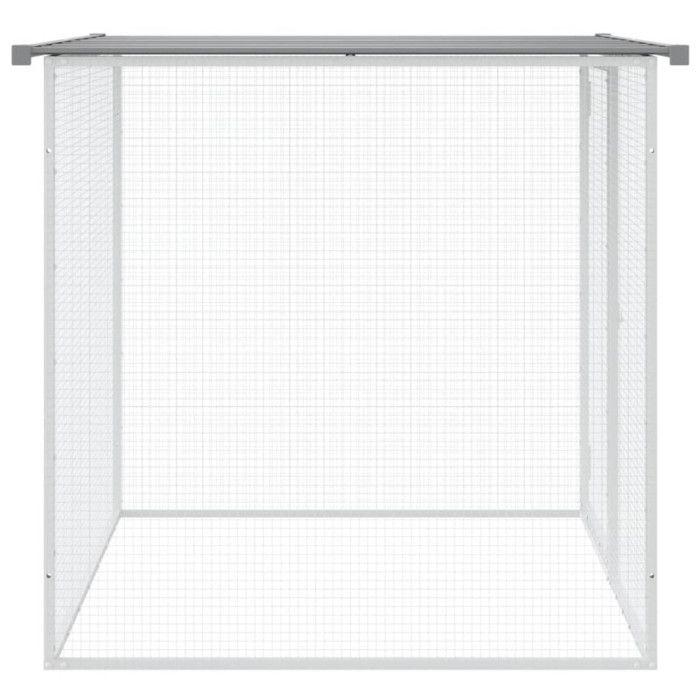 VidaXL Chicken Coop with Light Grey Roof 103x98x90 Cm Galvanized Steel, Chicken Coop, Chicken Run, Chicken Coop with Run, 172338