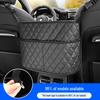 Diamond Pattern Car Seat Storage Net: Multi-Function Hanging Pocket Bag
