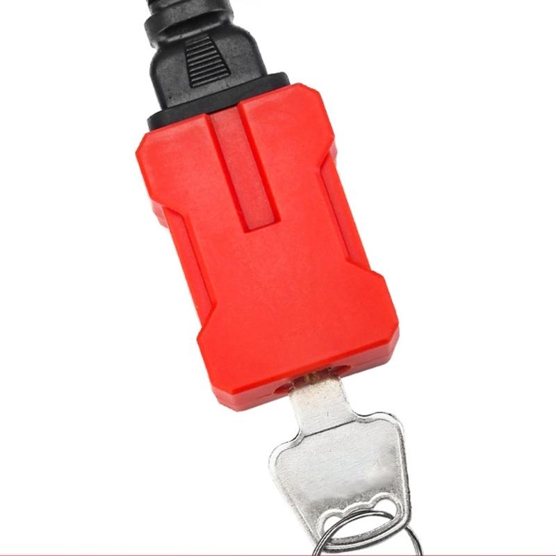 2PCs Industrial  Outlet Locking set Secure Cord Lockout Device Heat Resistant plugs  Lock Set for Polarized Plugs