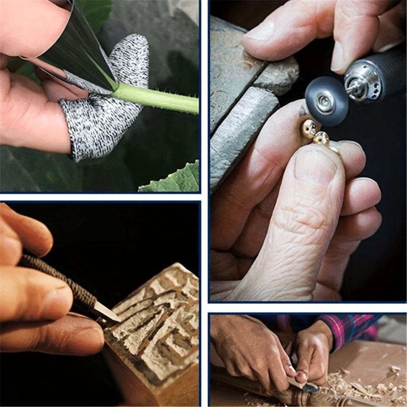 10 ks Kryt na prst proti pořezání Chránič prstu Rukáv Vysoce pevné Bezpečné Flexibilní Rukavice na konečky prstů proti pořezání Kuchyňský nástroj