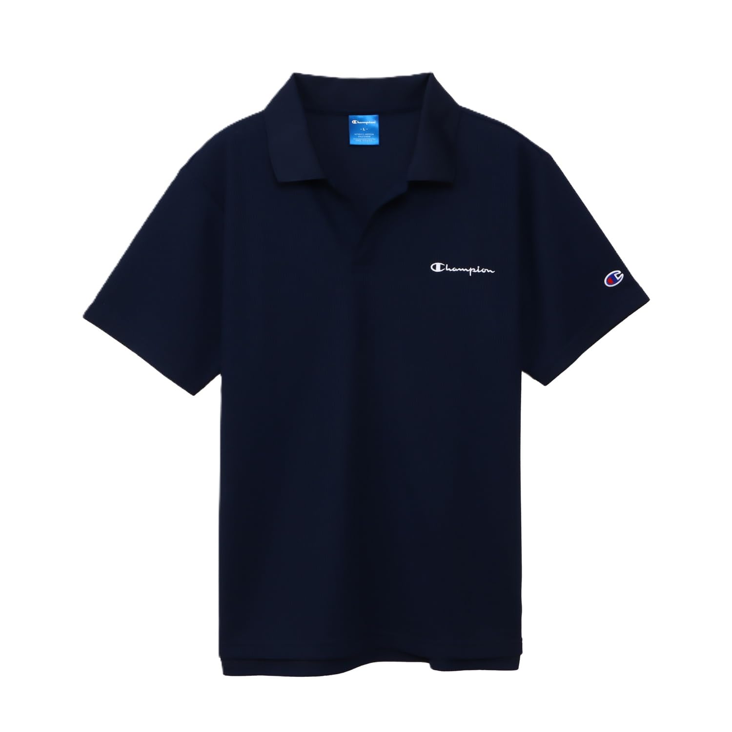 

Рубашка-поло Champion Темная Короткий Круглый УФ Защита от Жара Вышивка Логотипа Скрипт Мужская C3-BS326, Темно-синий, Рукав, Горловина, Быстросохнущая, Защита, Экранирование,