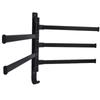 Towel Rack Aluminum Alloy Towel Shelf with 5 Bars Rotatable and Durable for Bathroom and Kitchen Black