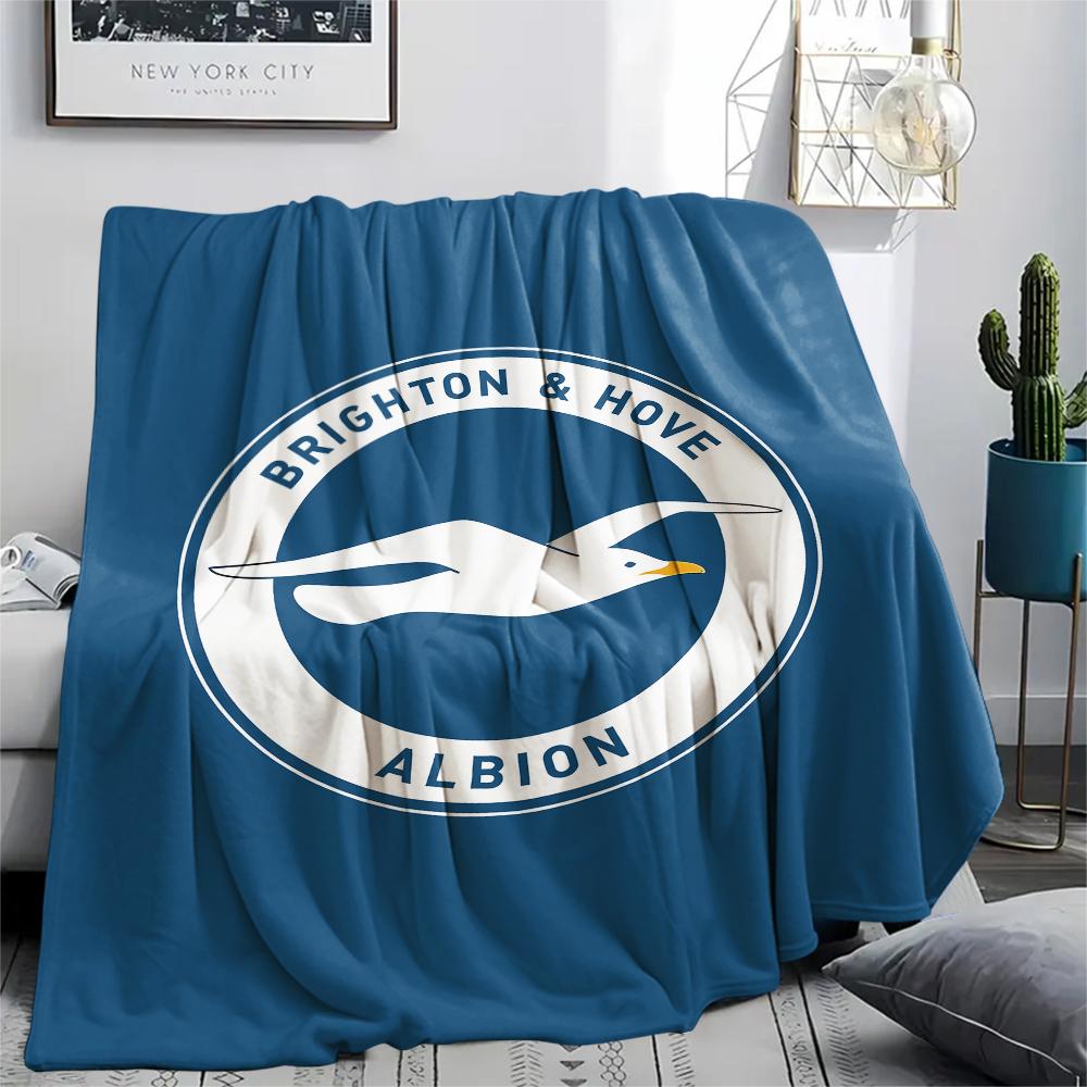 1PC Brighton Print Flannel Blanket, High quality All Seasons, Home Decor, Warmth and Comfort, Perfect for Christmas Gifts