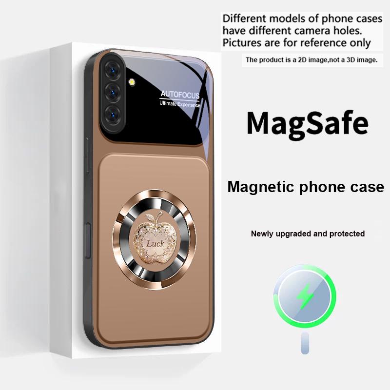 Ultimatives Glücksgefühl Für Magsafe Samsung S25 S25 Edge S25Ultra S8 9 10 20 S21 Pro 22 Plus S23 FE S24 Ultra Glas Handyhülle