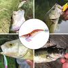 13.5CM/19.8G Luminous Fishing Shrimp Lure with Sharp Squid Hook Glow In The Dark Realistic Colorful Artificial Shrimp Hard Bait Fishing Accessories