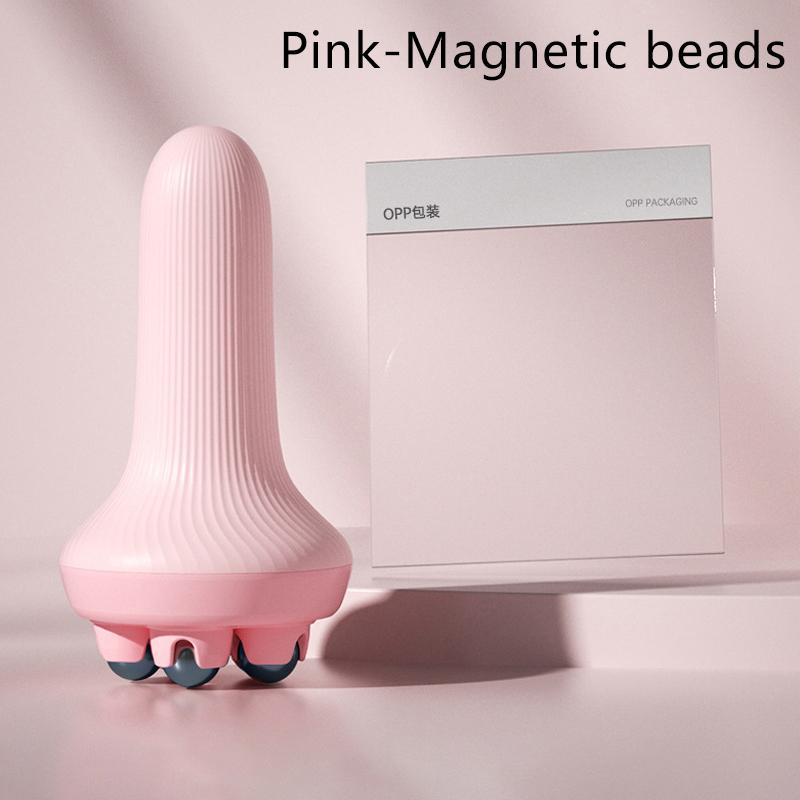 

Ручной роликовый массажер для тела, расслабьте мышцы, проведите меридианное углубление, портативный стальной шариковый магнитный массажер