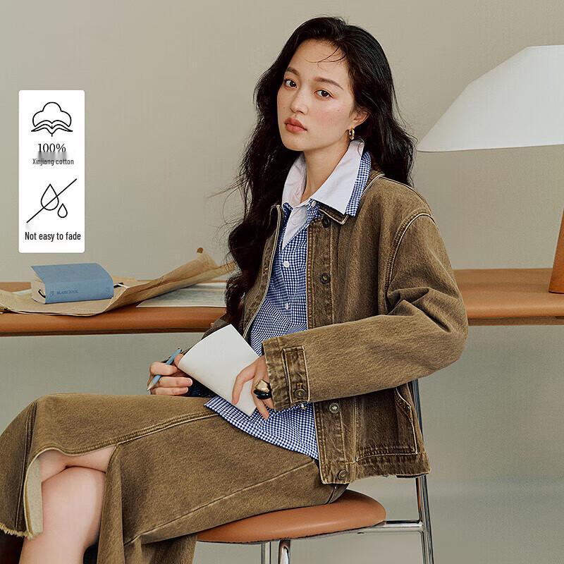 

Inman Women s Vintage Washed Denim Jacket S