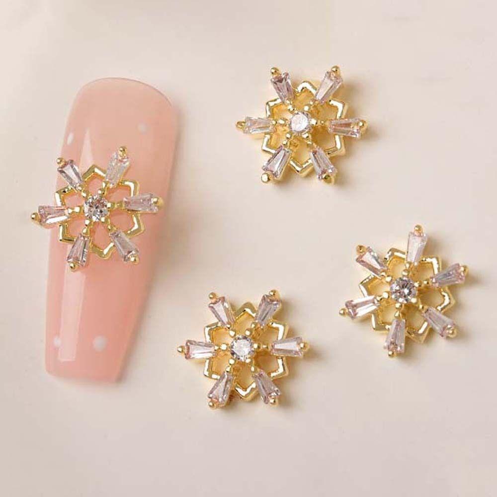 

Tree Snowflake Nail Rhinestones Christmas Nail Drills 3D Nail Jewelry Christmas Nail Decorations G-2pcs