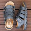 Fashion Fashionable Summer New Outdoor Anti Slip Water Wading Genuine Leather Sandals High-quality Men Comfortable Soft Bottom Slippers