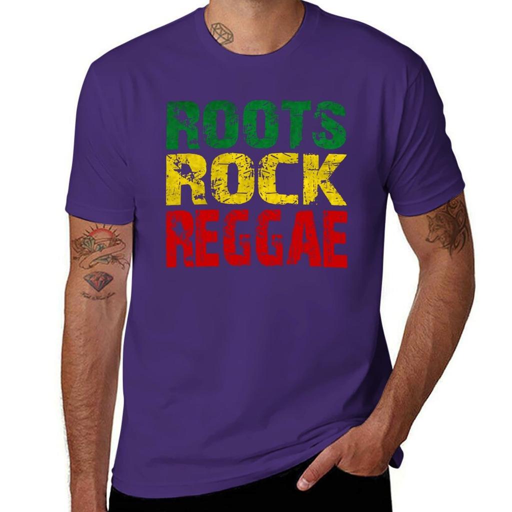 ROOTS ROCK REGGAE T-Shirt Vintage Cute Tops Customizeds Mens Clothes