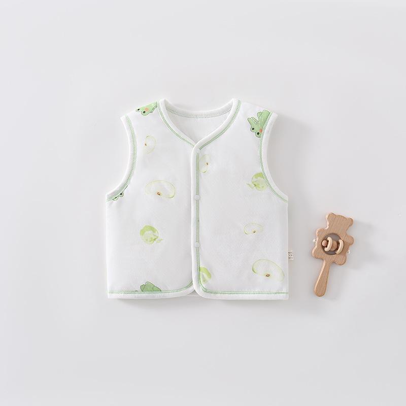 Newborn Quilted Vest - 40g Pure Cotton Sleeveless Top for Autumn/Winter, Unisex