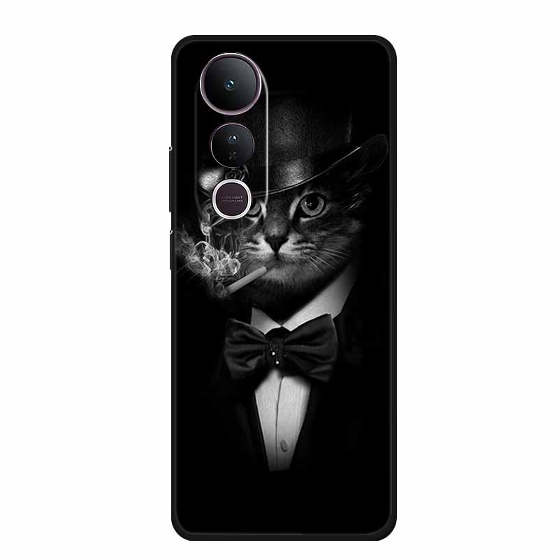 For Vivo V50 Lite 4G 5G Case V 50 lite Coque Popular Black Silicone Soft Back Cover For Vivo Y400 4G 5G Phone Case Cover Y 400