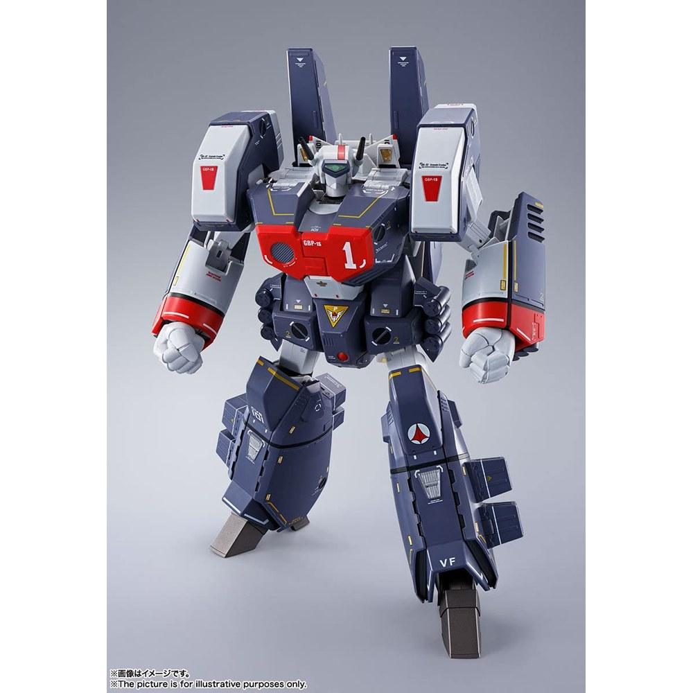 Tamashii Nations DX Chogokin Super Dimension Fortress Macross VF-1J Armored Valkyrie Hikaru Ichijo 280mm ABS Die-cast PVC Movable Figure