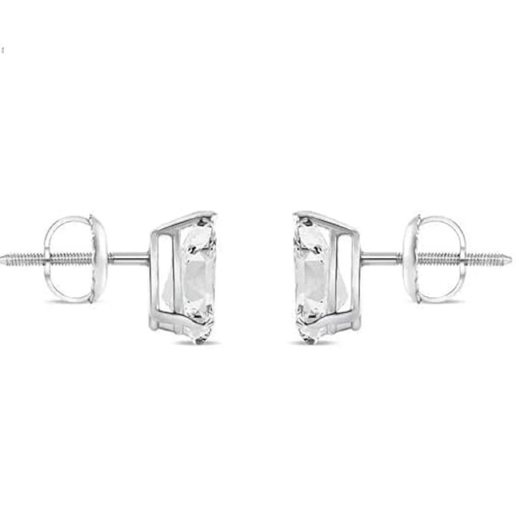 1.25Ct Pear Cut Moissanite Stud Earrings 14K White Gold Screw Back Earrings For Female's Wear Beautiful Designer Jewellery