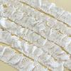 Cotton Heart Lace Trim: Handmade Pleated Accessories with Embroidery Thread