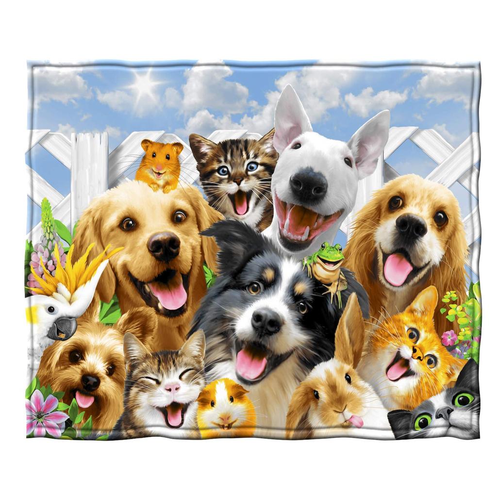 Süße Katzen-Decke für Mädchen Frauen, Leichte Weiche Fleece-Flanell-Kuscheldecke für Katzenliebhaber Sofa Couch Wohnzimmer 50x40 Zoll