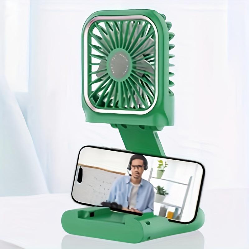 USB Rechargeable Hanging Neck Fan M19208 Default зелёный
