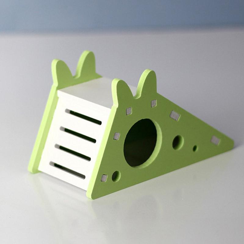 Hamster Versteck Niedliches Übungsspielzeug Holz Hamsterhaus mit Leiter Rutsche