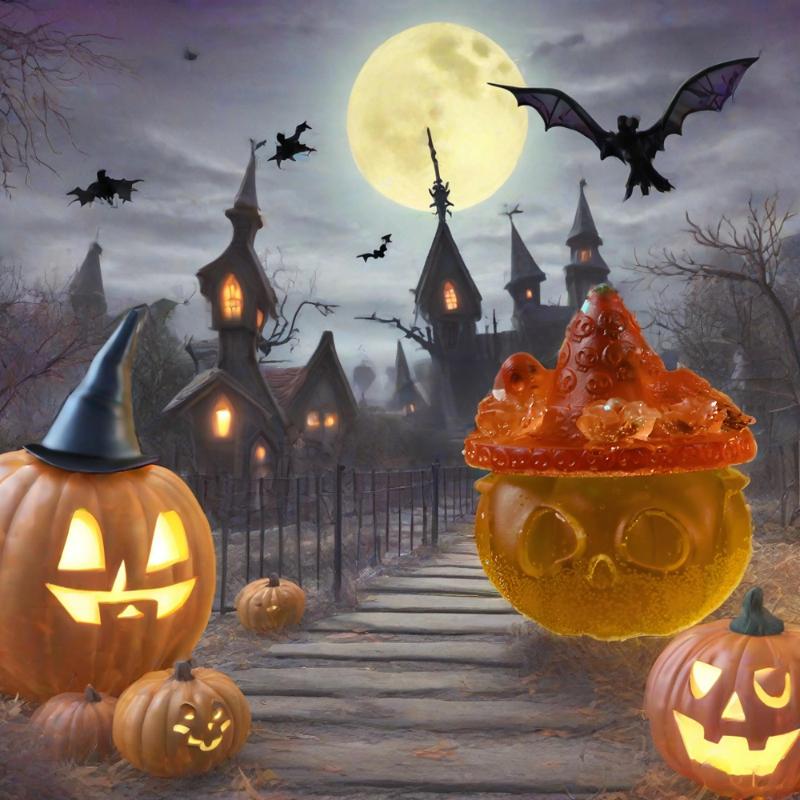 Pumpkin Skull Wizard Hat Shaped Silicone Mold for Handmade Candles Resin & Wax Soap Mould for Creative Home Crafting