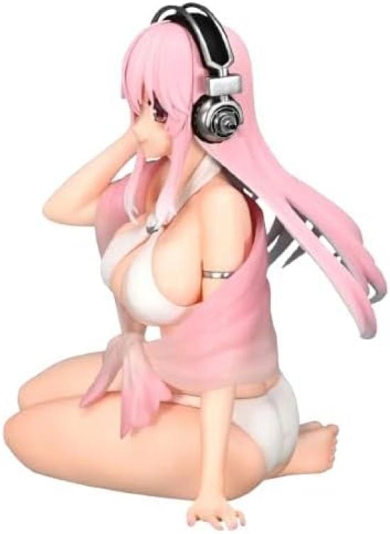 Super Sonico Noodle Stopper Figure White Bikini 1 Type - Ver. -