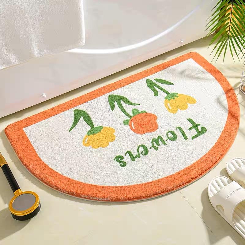 

Маленький свежий имитация кашемира ковер ванная комната туалет коврик впитывающий нескользящий коврик туалет грязный коврик для ног дверной коврик 40 * 60cm