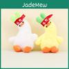 Adorable Plush Duck Keychain Stuffed Animal Toy Soft Short Plush White Yellow Duck