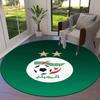 Algeria National Football Team Round Area Rug,Carpet Rug for Living Room Bedroom Sofa Playroom Decor,Non-slip Floor Mat