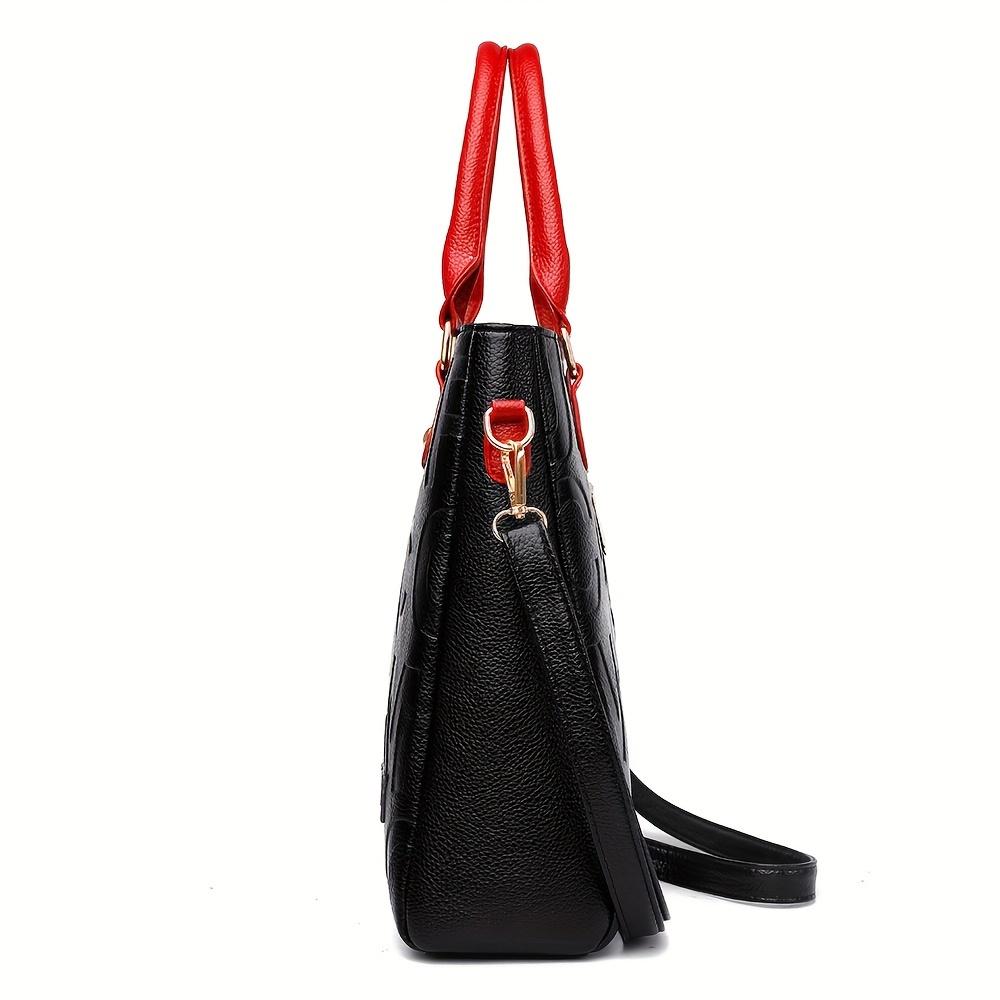 Fashion Top Handle Satchel, Trendy Crossbody Bag, Women's Casual Handbag, Shoulder Bag & Purse