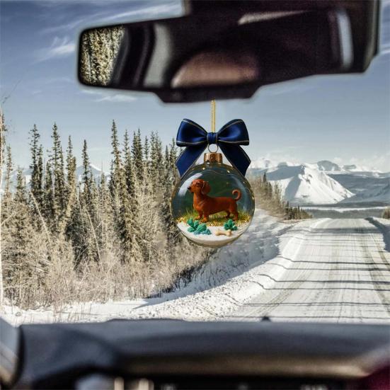 Zvířecí vánoční ozdoby ručně vyráběné 3D želva/tučňák/včela/jezevčík průhledná koule ozdoba na vánoční stromek sváteční domácí párty dekorace