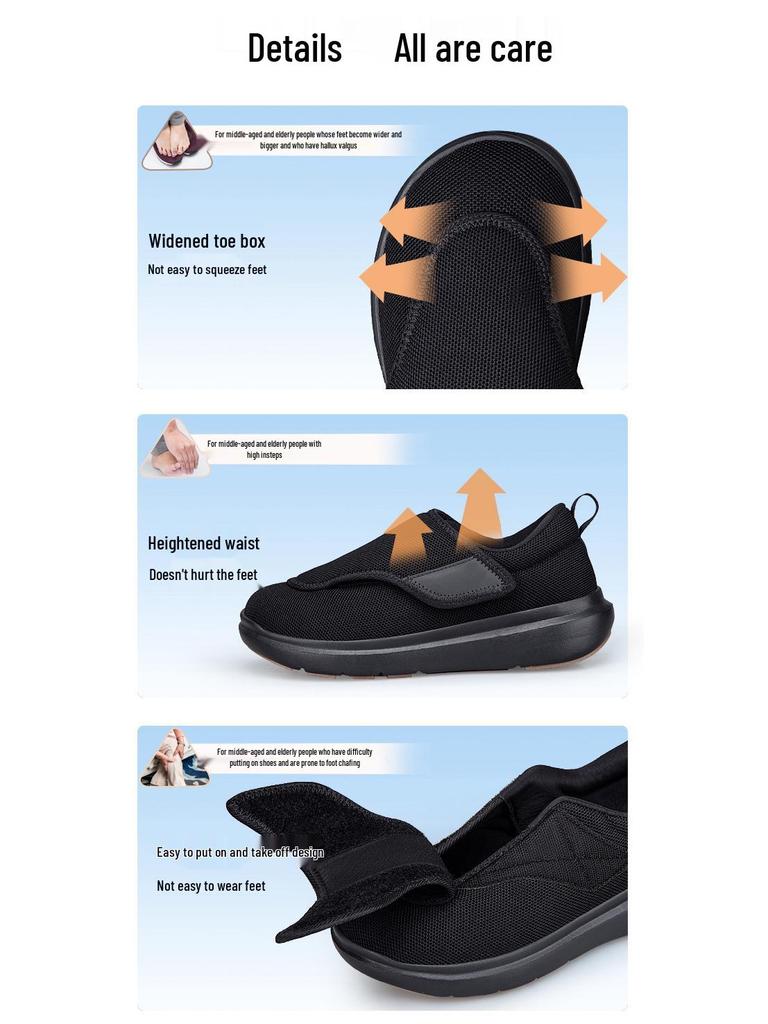 Rozšířené Pohodlné Unisex Chodící Boty pro Široká a Oteklá Chodidla - Velká Velikost