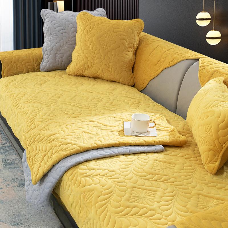 Plush Sofa Cushion Winter Cover Cushion All-inclusive Non-slip Household European Sofa Cover All-season Universal Seat Cushion