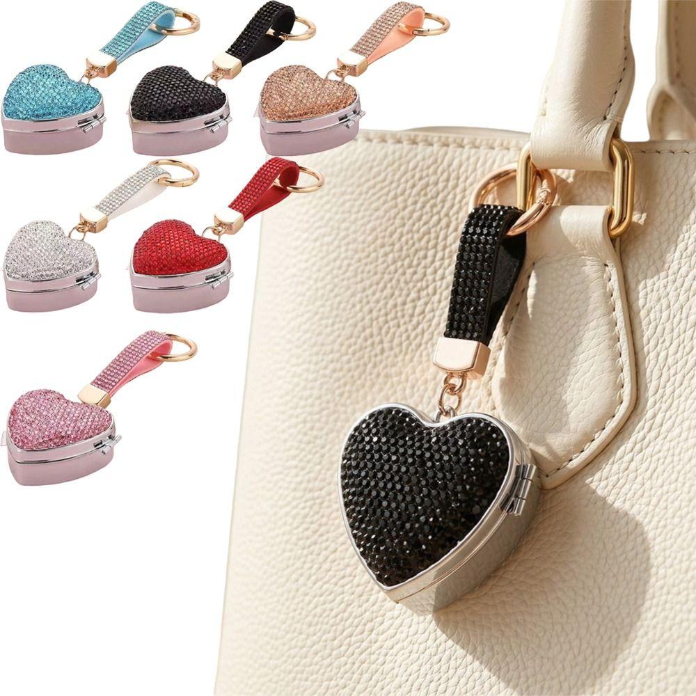 Portable Mini Pill Case Shining Bling Bag Hanging Ornaments Women's Jewelry