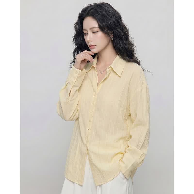 Women's Commuter Lapel Single-breasted Shirt