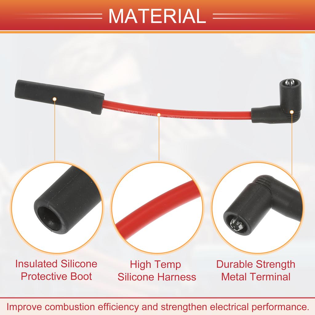 UXCELL 2 Pcs Spark Plug Wire Ignition Coil Cable for Harley Davidson Sportster 883 1200