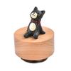 Wood Hand Crank Music Box Rotating Animal Figurine Musical Ornament for Enhancing Home Ambiances and Celebratory Gift